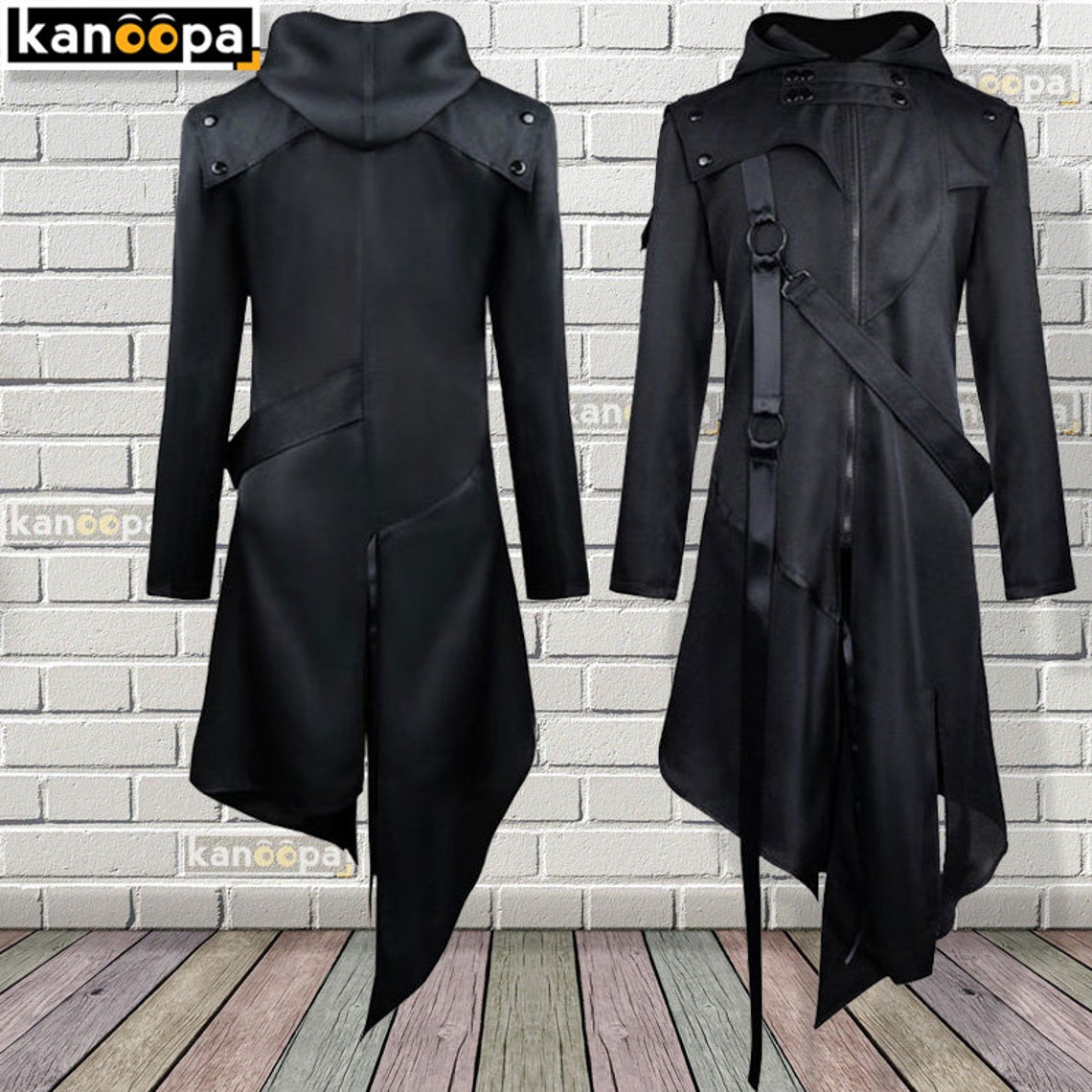 Kanoopa Men's Steampunk Trench Coat Gothic Punk Long - Etsy Canada