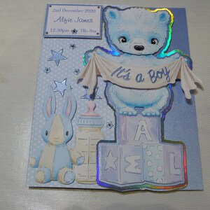 Nieuwe Baby Boy Card