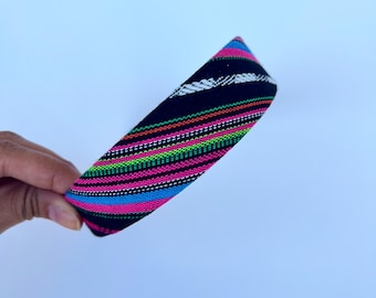 Handwoven Guatemalan Headband: Colorful Boho Hair Accessory