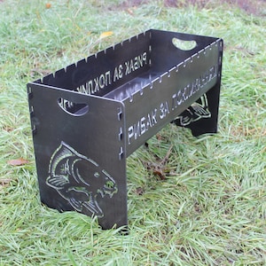 Barbacoa plegable personalizada para 12 pinchos, parrilla al aire libre