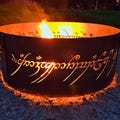 Mystical Fire Ring, Custom Heavy Duty Elvish Fire Ring, Personalized Backyard Fire Pit, Your Design Backyard Fire Place, Gift For Him