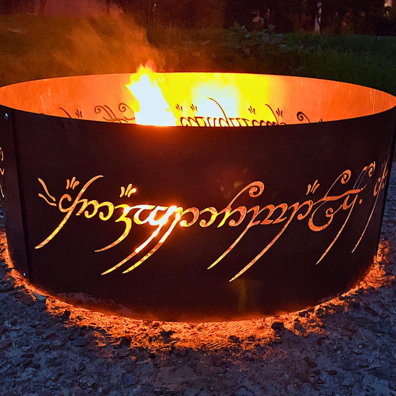 Mystical Fire Ring, Custom Heavy Duty Elvish Fire Ring, Personalized