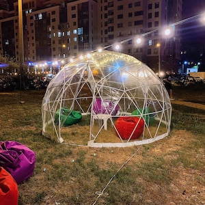 Garten-Kuppel-Zelt 12 FT, Garten-Kuppel-Iglu, volles transparentes wasserdichtes geodätisches Gazebo, Blasenzelt, Gewächshaus