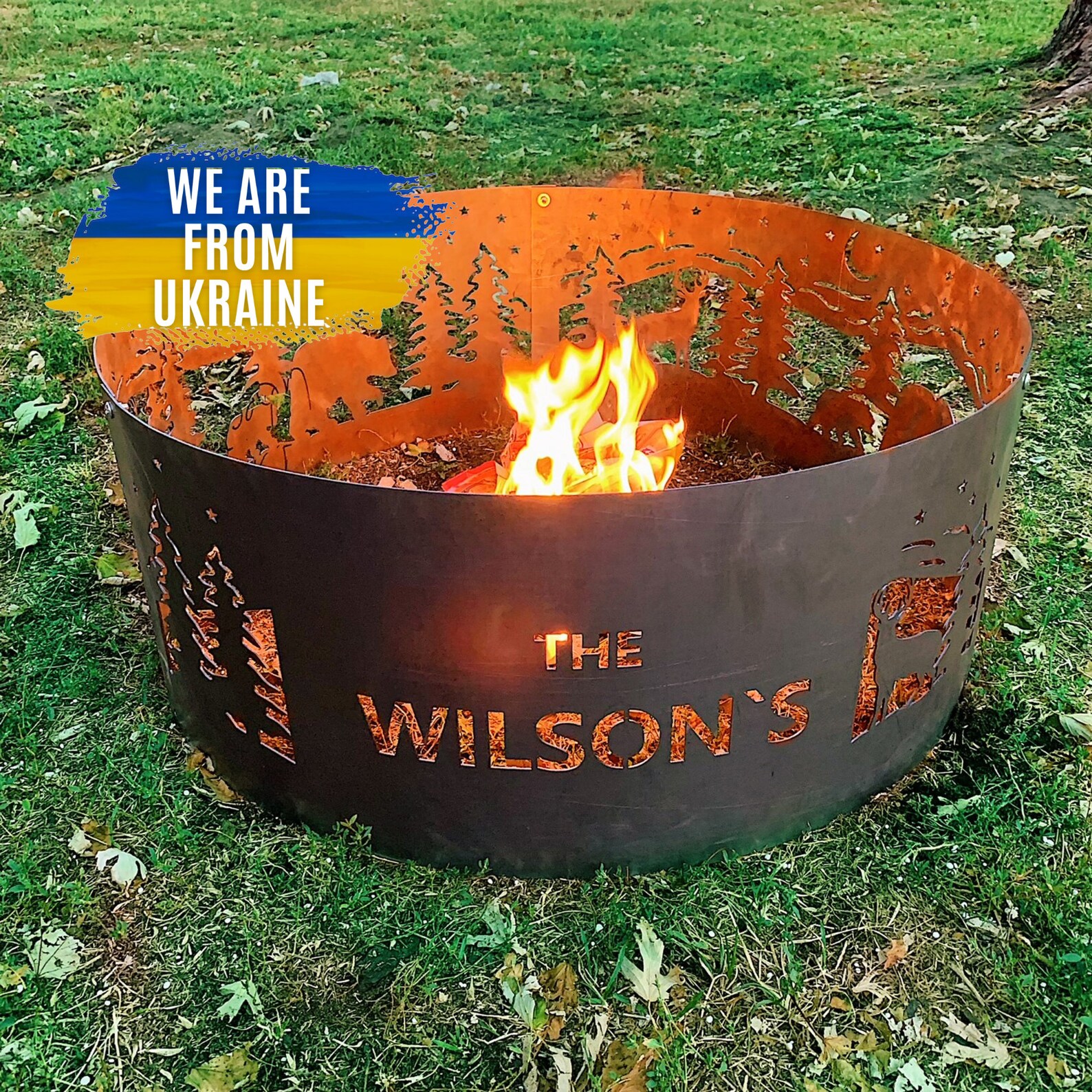 Personalized Heavy Duty Northwood Fire Ring Custom Backyard Etsy