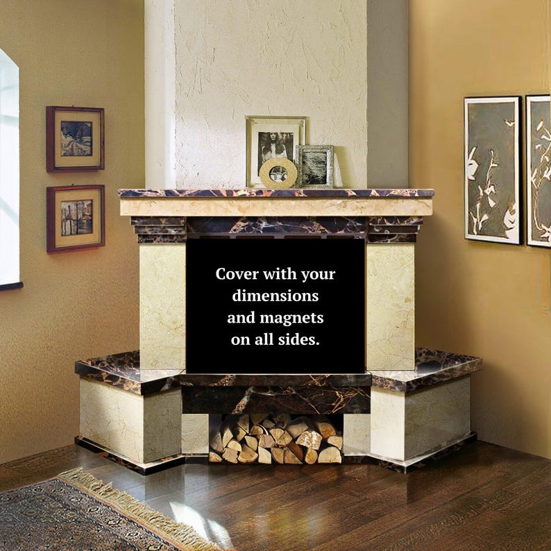 Draft Cover CUSTOM Fireplace Draft Stopper for Chimney With Magnets, Fireplace ...