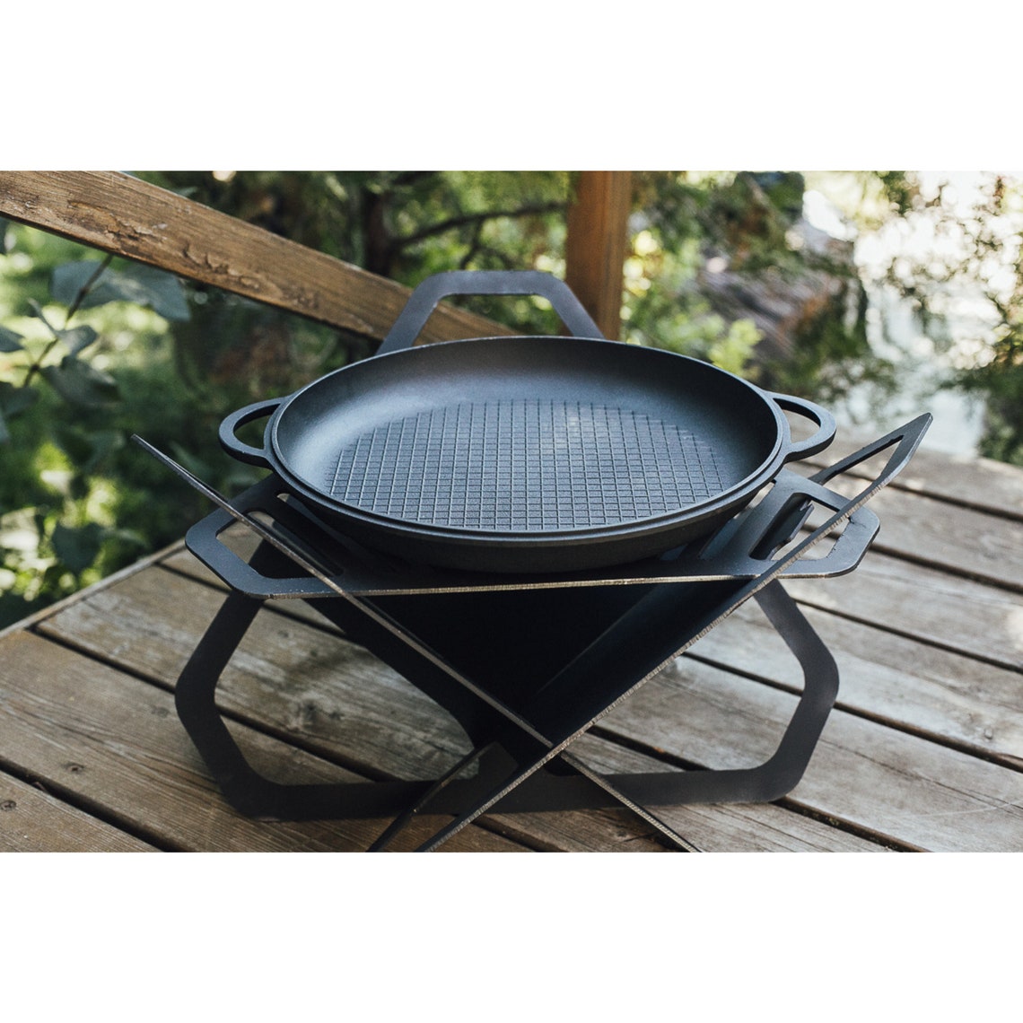 Steel Flat Pack Fire Pit Outdoor Large BBQ Basket Flat Pack Etsy