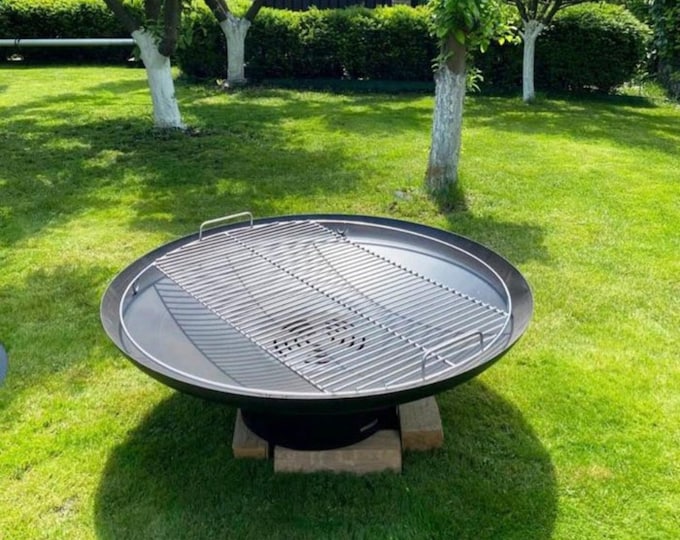 Stainless Steel Fire Pit Grill Grate With Handles For BBQ