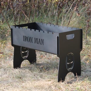 Parrilla portátil de carbón para cocinar al aire libre en campamentos con bolsa de almacenamiento, parrilla para patio trasero para brochetas