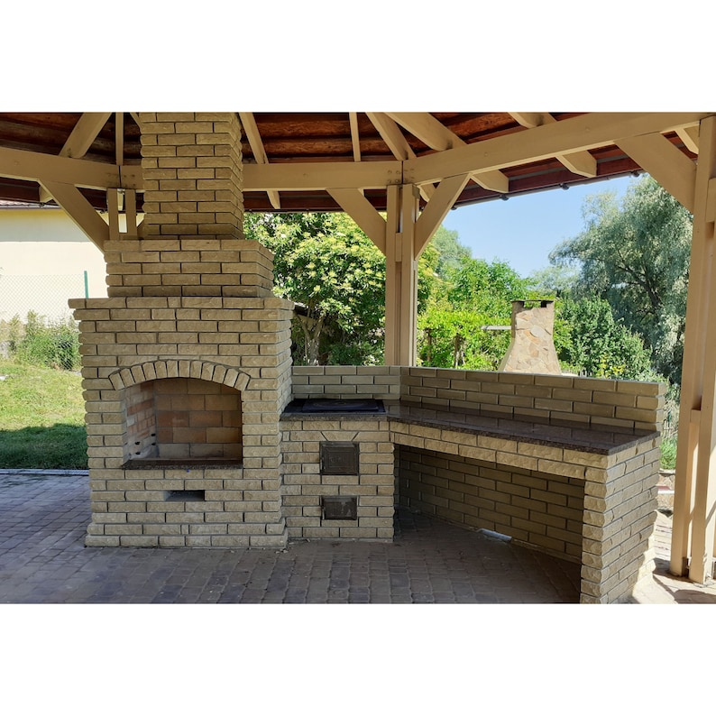 DIY Garden Fireplace, Cauldron Stove, Table, Do It Yourself Construction Plan, Outdoor Fire Pits, Stove With Table, Wood Burning, Pizza Oven image 2