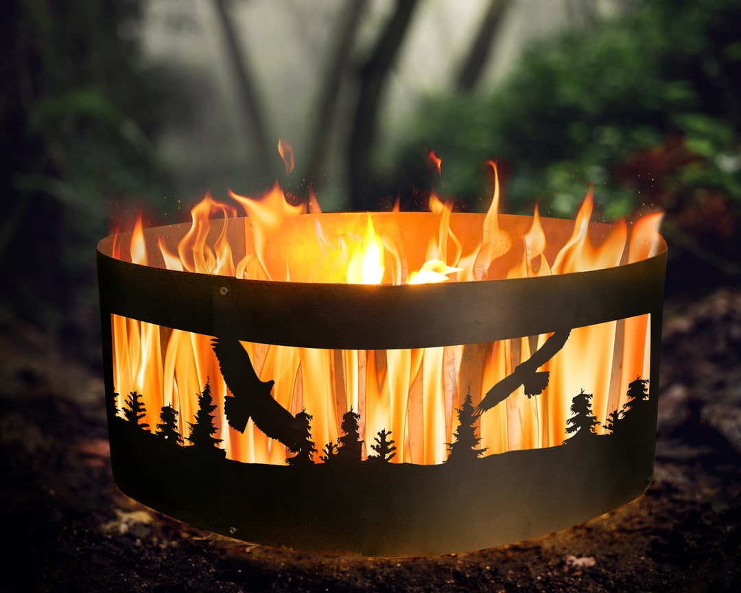Custom Fire Ring Heavy Duty Outdoor Fire Pit Personalized Etsy