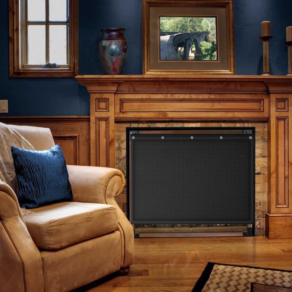 CUSTOM Fireplace Screen Draft Eliminator Fireplace Blocker Etsy