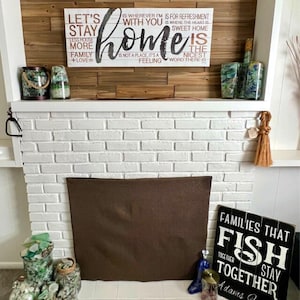 CUSTOM Fireplace Draft Stopper For Chimney With Magnets, Fireplace Draft Cover, Energy Efficient Blanket