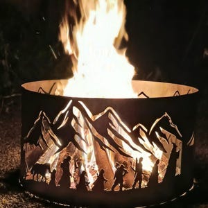 Mystical Fire Ring, Custom Heavy Duty Elvish Fire Ring, Personalized Backyard Fire Pit, Your Design Backyard Fire Place, Gift For Him