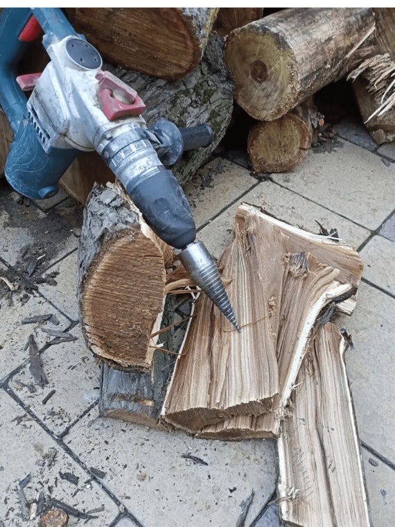 Punta da trapano per legna da ardere, mannaia per la raccolta di legna da  ardere, cippatrice per legno ad alta velocità per trapani  elettrici/martelli, cono spaccalegna -  Italia