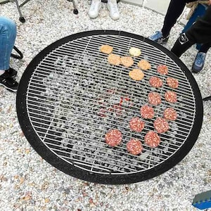 Stainless Steel Grill Grate With Handles For Fire Pit, Durable Round BBQ Grill for Camping And OutdoorCooking