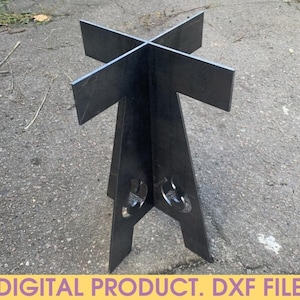 Collapsible Firewood Holder DXF File, Campfire Vertical Log Stand (Digital File)