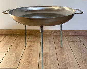 Stainless Steel Cowboy Wok 18" With Legs For Outdoor Cooking