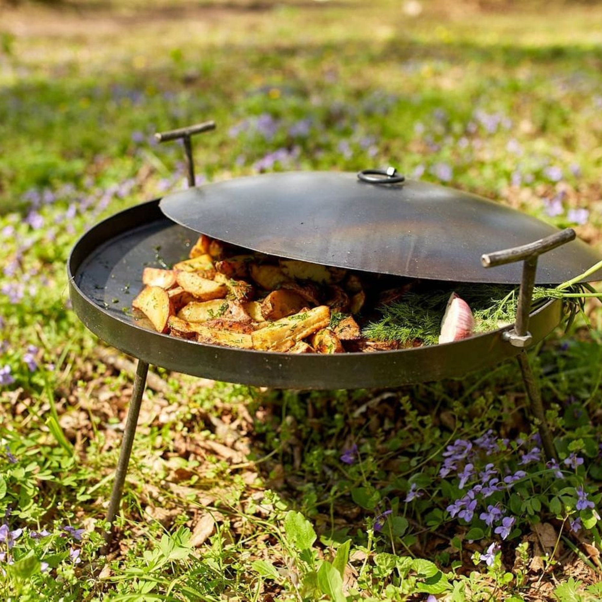 Nutteloos Papa Rekwisieten Camp Fire Skillet 16 Personalized BBQ Wok Cowboy Wok - Etsy