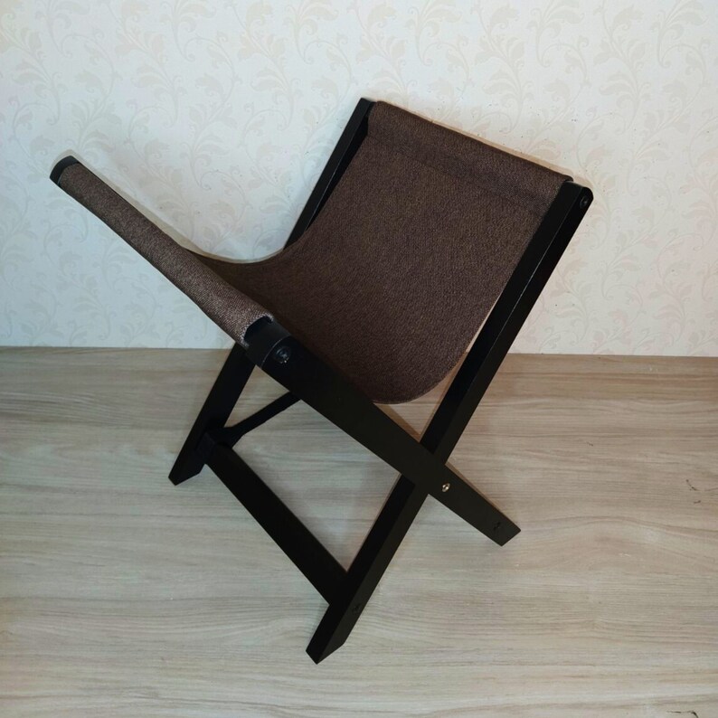 Wooden small chair for women purse or handbag, Restaurant purse chair stool, Entryway furniture Black