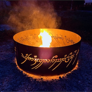Your Design Fire Ring, Custom Heavy Duty Mystical Fire Ring, Personalized Backyard Fire Ring, Outdoor Fire Place, Deep Carbon Steel Fire Pit