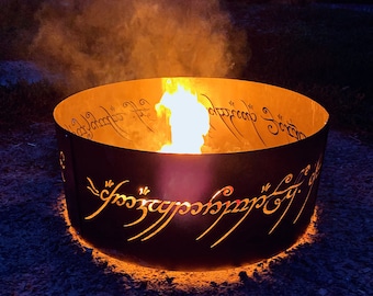 Your Design Fire Ring, Custom Heavy Duty Mystical Fire Ring, Personalized Backyard Fire Ring, Outdoor Fire Place, Deep Carbon Steel Fire Pit