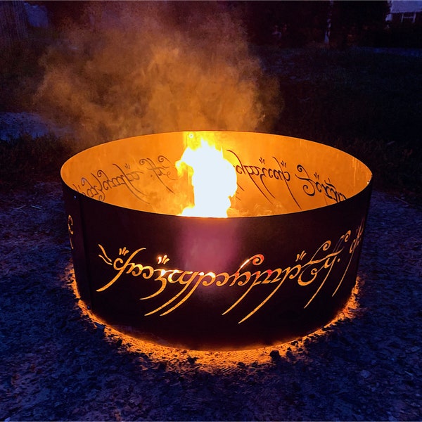 Your Design Fire Ring, Custom Heavy Duty Mystical Fire Ring, Personalized Backyard Fire Ring, Outdoor Fire Place, Deep Carbon Steel Fire Pit