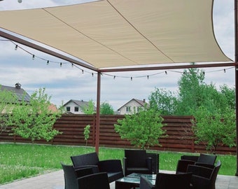 Sun Shade Outdoor Awning, Waterproof Garden Awning, Privacy Screen, Backyard Deck, Patio, Balcony, Fence, Pool, Impermeable Yard Awning