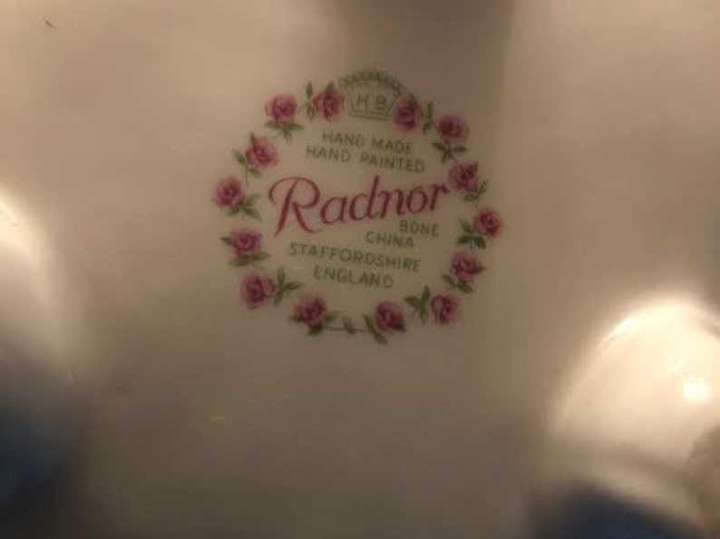 Radnor Bone China Straffordshire Flowers Etsy