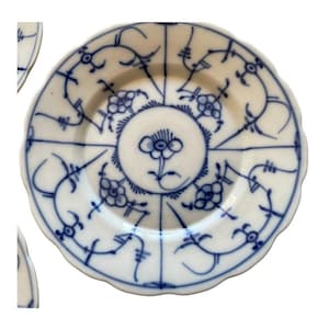 Tettau antique breakfast plate straw flower (pre 1885)