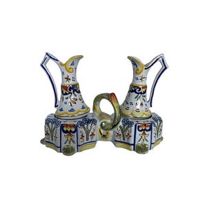 Conjunto de azeite e vinagre de Rouen, Jules Verlingue.