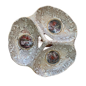 Empire England Porzellan 3 Szene Schale