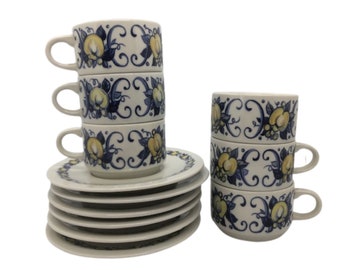 Vileroy & Boch: espresso coffee cups and saucer (4 pieces) CADIZ