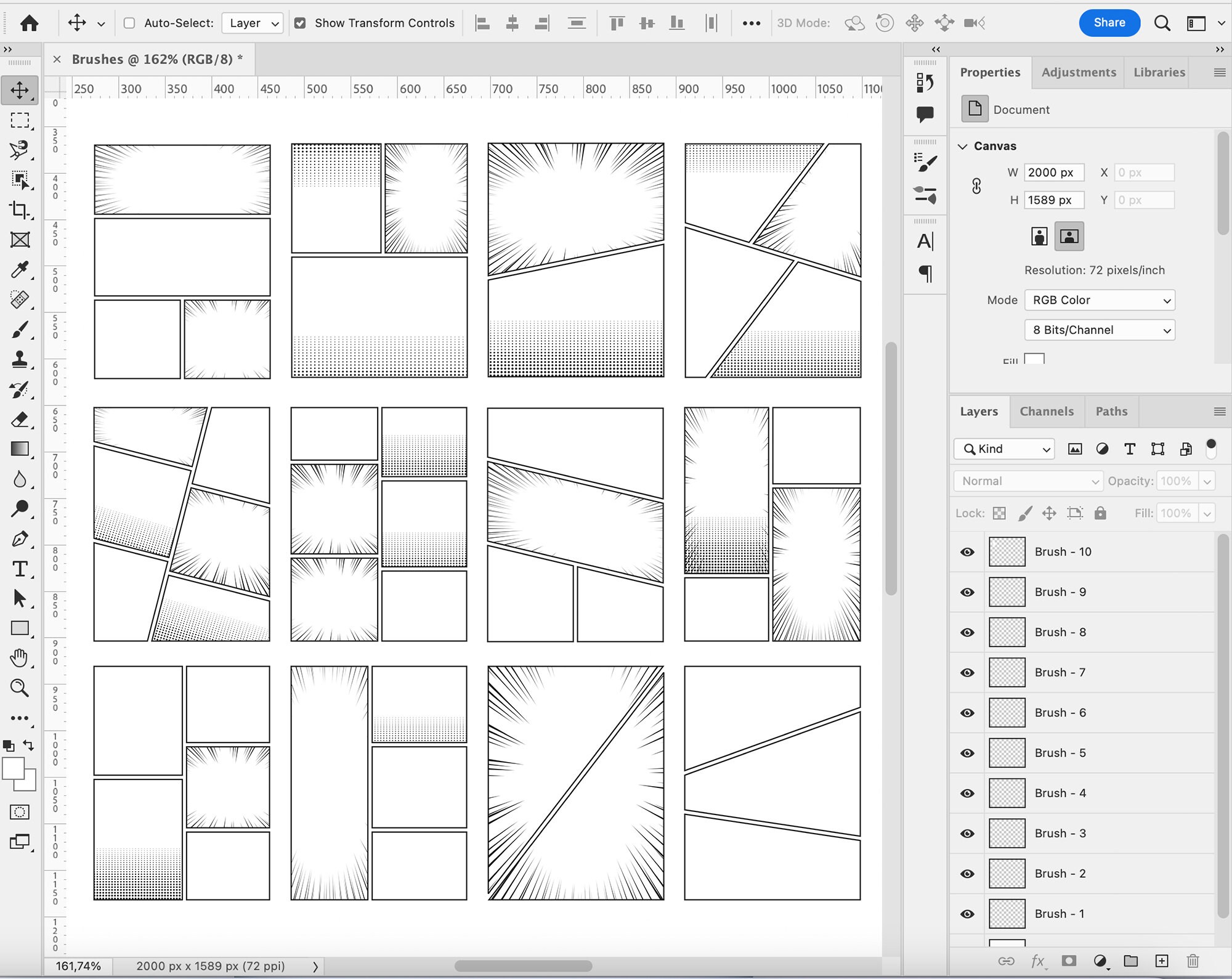 110 Comic Brushes Adobe Fresco Comics Brush Comic Etsy