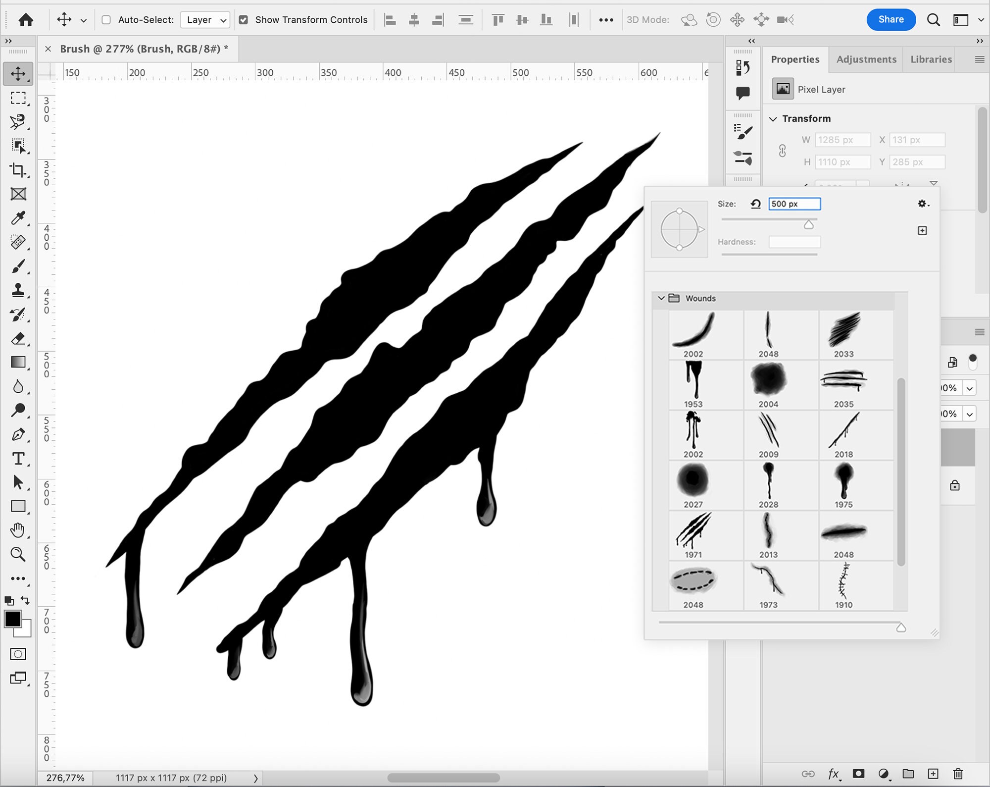 20 Wounds Brushes Adobe Fresco Hurt Brush Face Etsy