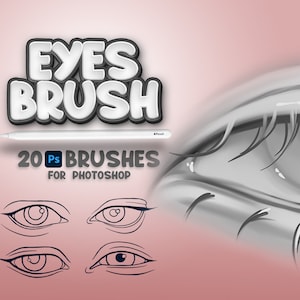 20 Photoshop Augen Pinsel, Adobe Fresco Augenpinsel, Augen Stempel, Adobe Photoshop Menschen Körperteile Pinsel, Augen Vorlagen, Augäpfel Pinsel