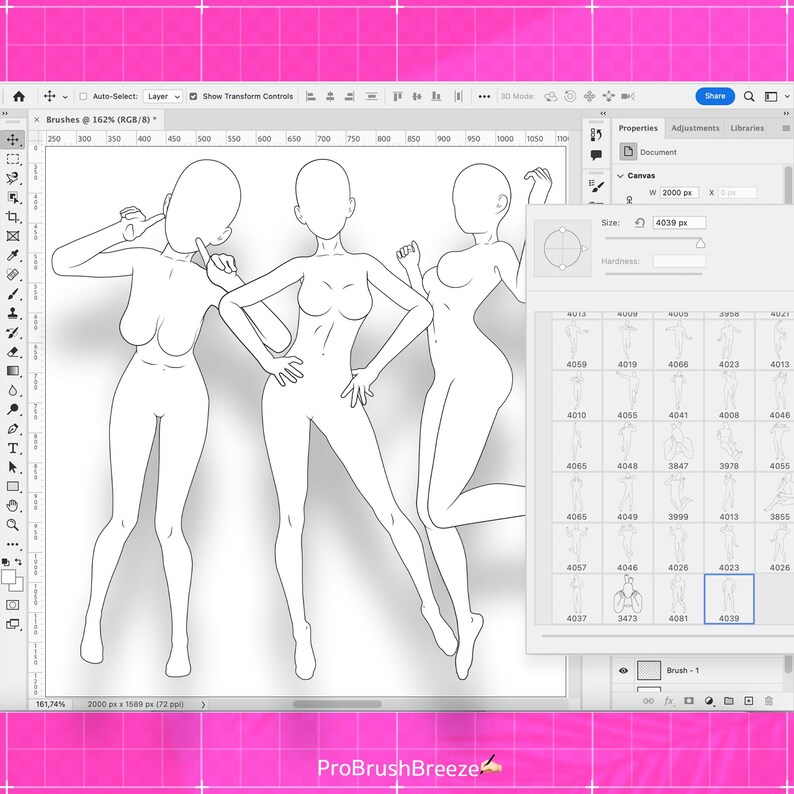 Op de afbeelding: Een digitale illustratie van drie vrouwelijke figuren in verschillende poses. De figuren zijn zwart omlijnd en staan op een witte achtergrond.