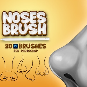 20 Photoshop Neuzen Borstels, Adobe Fresco Nozzles Borstel, Neus Stempel, Adobe Photoshop Gezicht Borstels, Photoshop Mensen Borstels, Uiterlijk Borstel