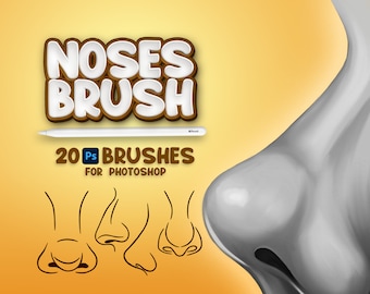20 Photoshop Noses Brushes, Adobe Fresco Nozzles Brush, Nose Stamp, Adobe Photoshop Face Brushes, Photoshop People Brushes, Appearence Brush