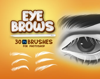 30 Photoshop Eyebrows Brushes, Adobe Fresco Fresco Brush, Eyebrows Stamp, Adobe Photoshop Brows Brushes, Photoshop Hair Brushes, Appearence
