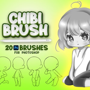 20 Photoshop Chibi Pinsel, Adobe Fresco Anime Pinsel, Chibi Stempel, Adobe Photoshop Kawaii Pinsel, Photoshop Manga Pinsel, S.D. Pinsel