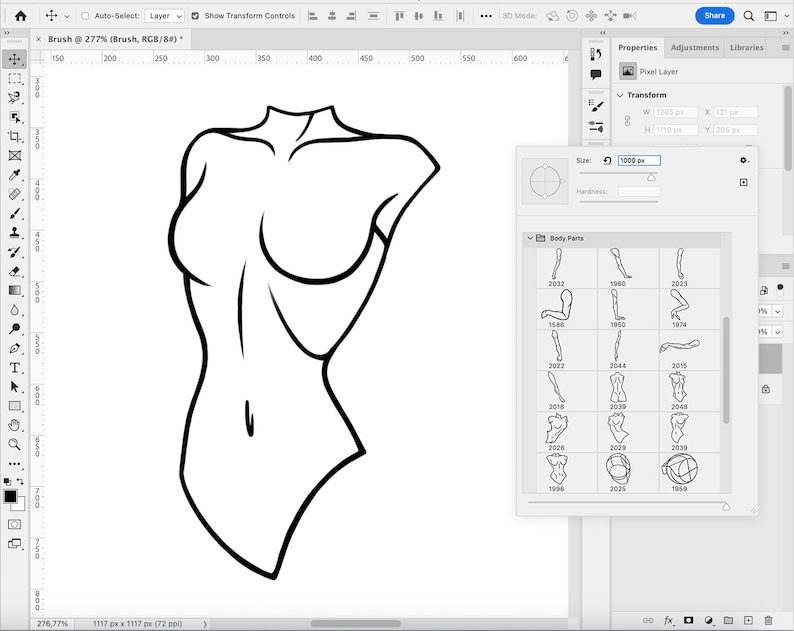 K&ouml;nnte beinhalten: Linienzeichnung eines weiblichen Torsos, die Hals, Schultern, Brust, Bauch und H&uuml;ften zeigt. Die Zeichnung ist in Schwarzwei&szlig; und auf wei&szlig;em Hintergrund.