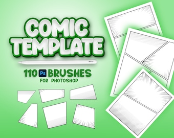 110 pincéis de quadrinhos do Photoshop, pincel de quadrinhos Adobe Fresco, carimbo de quadrinhos, pincéis de mangá do Adobe Photoshop, pincéis de desenho animado do Photoshop