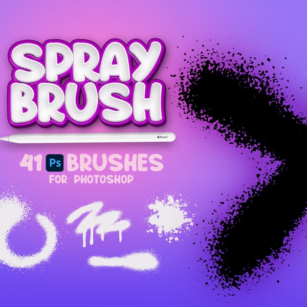 41 Photoshop Spray Brushes, Adobe Fresco Graffiti Brushes, Spray Street Stamp, Adobe Photoshop Paint Splatter Brushes, Photoshop Brushes