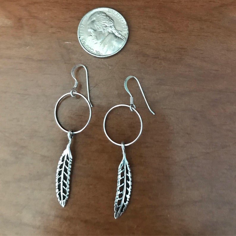 Small silver earrings