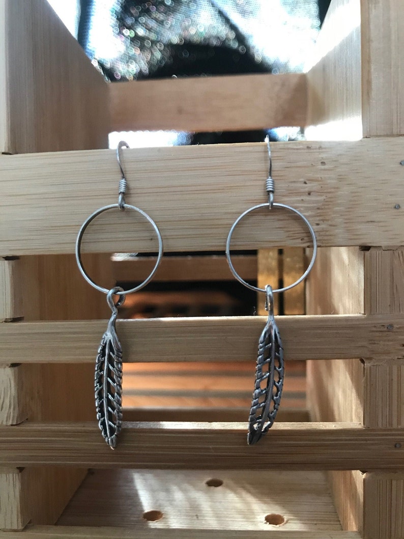 Small silver earrings