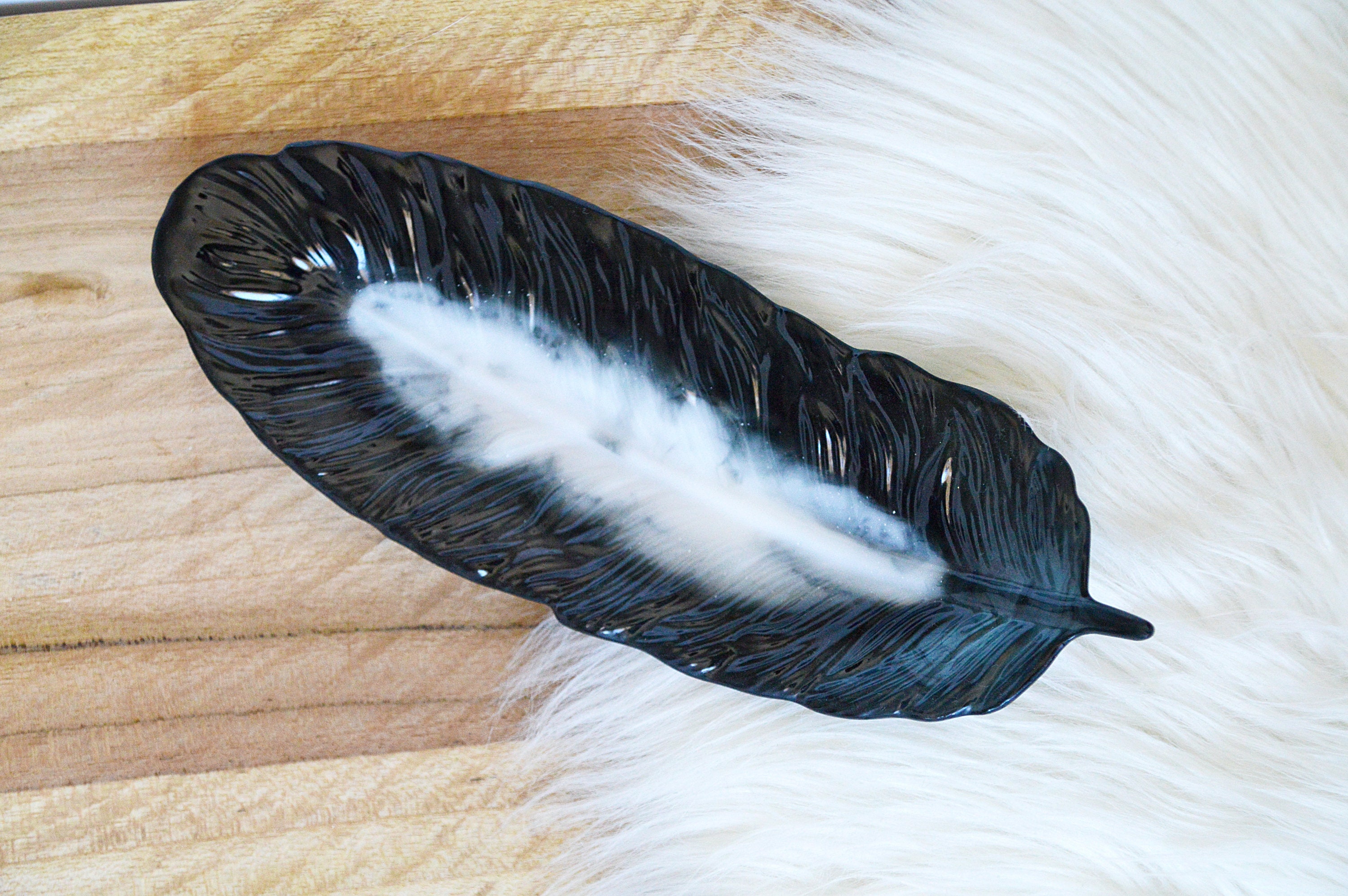 Plateau à Clés Noir | Décoration Appartement Plateau de Bureau Cadeau Premier Organisateur Vide Poch