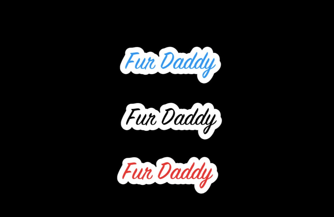 Furdtk Sticker Fur Daddy Sticker - Etsy