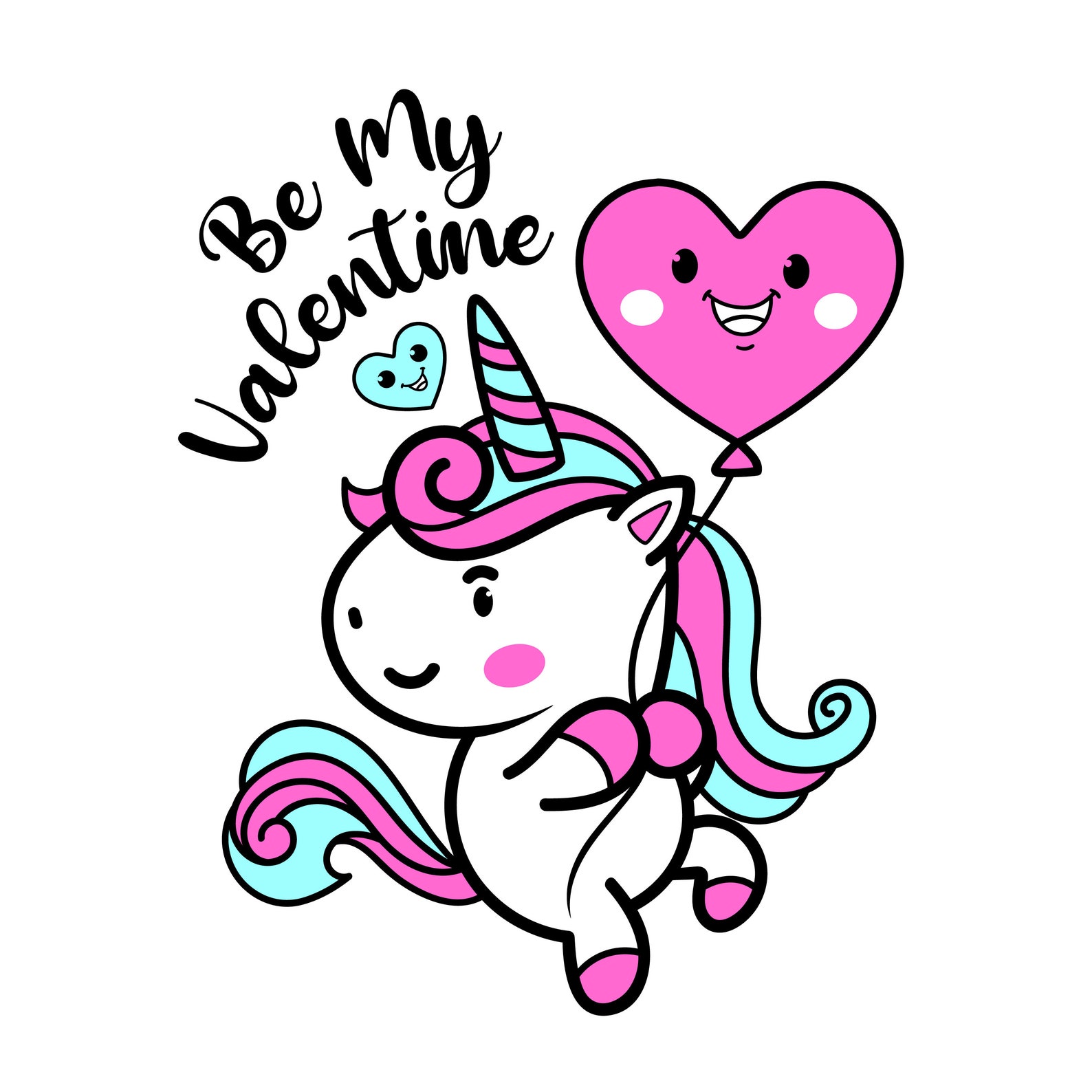 Valentine Unicorn Svg Valentines Day Gift for Her Magical | Etsy