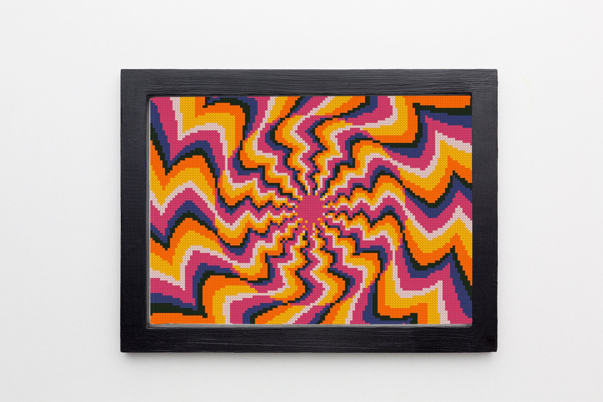 Optical illusion cross stitch pattern illusion style stitch Etsy