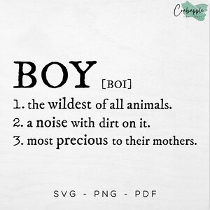 Boy Definition Print: Sentimental Nursery Wall Art (SVG, PNG, PDF)